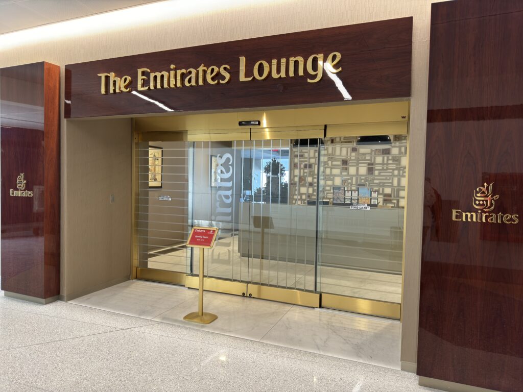 The Emirates Lounge at Boston Logan Airport