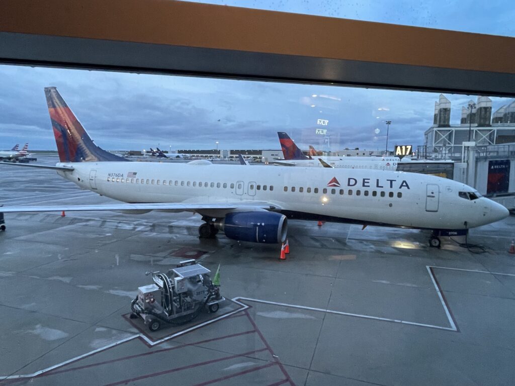 Delta Airlines Boeing 737 at Boston Logan Airport