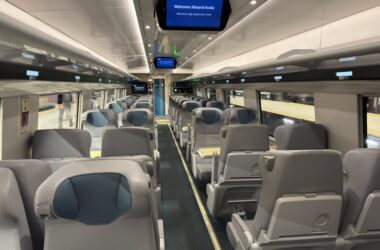 Inside Nextgen Acela business class, car 5